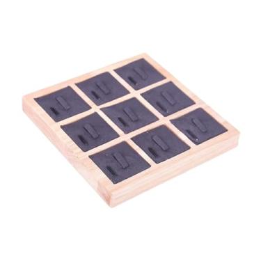 Imagem de FashionCha Bandeja porta-anéis, porta-brincos, suporte para abotoaduras, caixa de exibição de pulseiras, organizador de joias para gaveta, balcão, Cinza Escuro