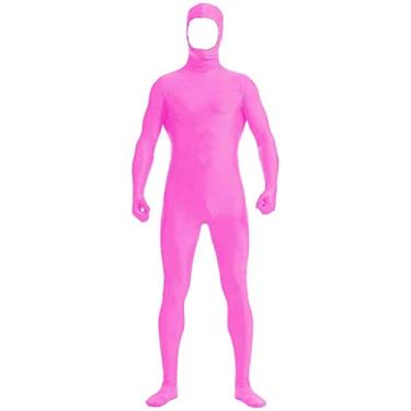 Imagem de Gaoin Macacões masculinos e femininos abertos com elastano para Halloween, Vermelho rosa, P