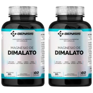 Imagem de Kit 2x Magnésio Dimalato Original Dimagnésio Malato Genisis