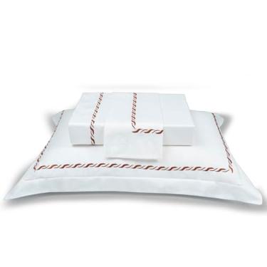 Imagem de JOGO DE LENÇOL NATU MAREE TERRACOTA 100% ALGODÃO CETIM 300 FIOS CASAL 4 PÇS