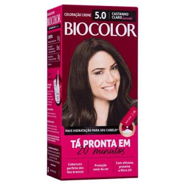 Imagem de Tintura de Cabelo Biocolor Castanho Claro Luxuoso 5.0, ÚNICO, Castanho