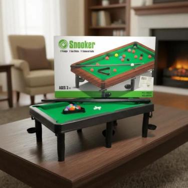 Imagem de Brinquedo Mesa De Bilhar Snooker Sinuca Com 2 Tacos Mesinha Infantil P
