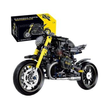 Imagem de Blocos De Montar De Motocicleta Harley Brinquedo De Corrida Para Crian