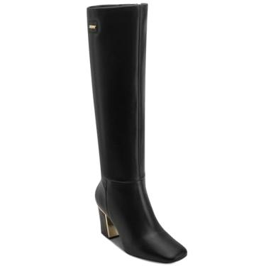 Imagem de DKNY Casonn Bota de cano alto feminina com salto bloco fashion, Preto, 39
