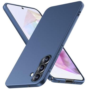 Imagem de JUNAUTTB Capa para Samsung Galaxy A35 5G ultrafina fosca PC capa protetora rígida, proteção para câmera, capa de telefone simples durável slim fit 16.8 cm azul JUS13-42