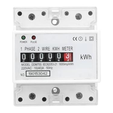 Imagem de Medidor Lectronic KWh 4P Monofásico 4P LED Din Rail Wattímetro, Tamanho Pequeno, Peso Leve, Display Digital, Saída de Pulso Passiva,