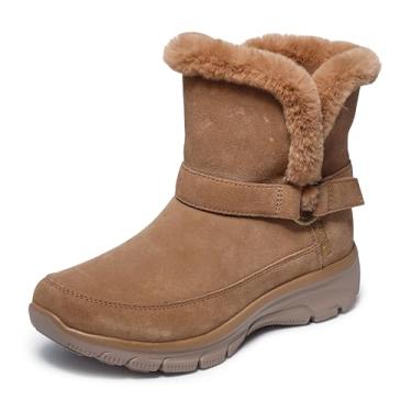 Imagem de Skechers Bota feminina Easy Going-Dreamers Luxe Vibe Hands Free Slip-ins cano médio, Castanho, 34