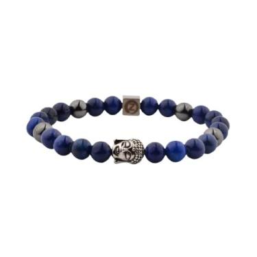 Imagem de Zen-Z - Pulseiras Karma Premium para Clareza, Aterramento, Vitalidade e Sabedoria, Premium Buddha - Lapis Lazuli, S/M - Upto 18 cm