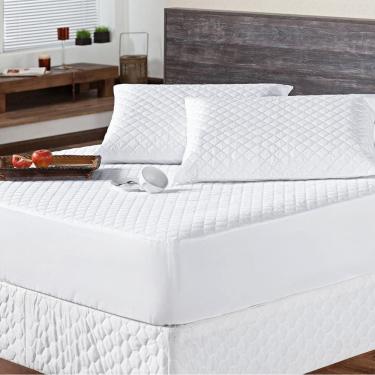 Imagem de Protetor Colchão Max Impermeável Casal 3 Peças - Branco