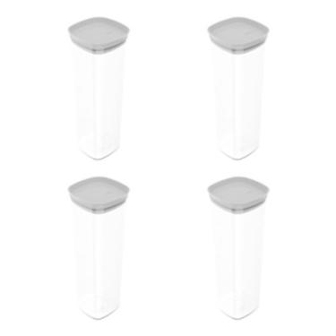 Imagem de Kit 4 Potes Herméticos Porta Alimento Mantimentos C Tampa 2L