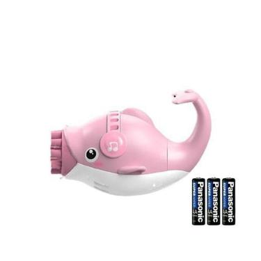 Imagem de Kit 1 Golfinho Bolha Sabão Criança Infantil+ 3 Pilha Rosa 3