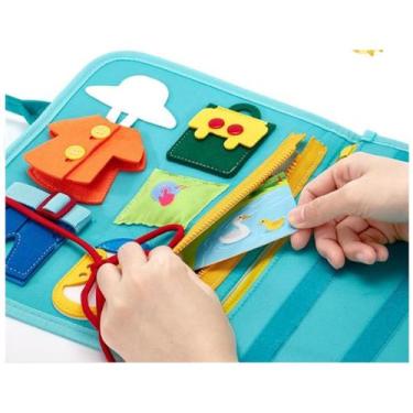 Imagem de Mala de jogo sensorial Montessori Green 35 em 1 para crianças - Lightb