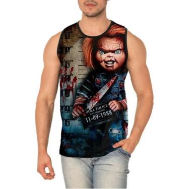 Imagem de Regata Chucky Camisa Brinquedo Assassino 96 - smoke, Preto, GG