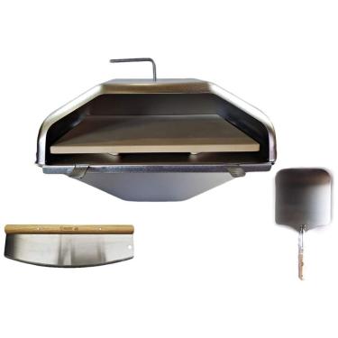 Imagem de Green Mountain Forno de Pizza para Churrasqueira, Inclui Acessórios, Aço Inox, PELLETHEAD, Prateado