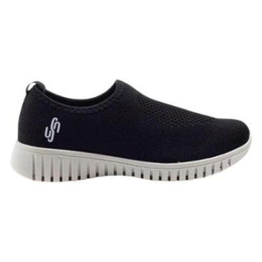 Imagem de Tênis Slip On de Tricot Casual Joanete AE2208001 Preto-Feminino