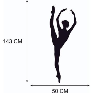 Imagem de Adesivo de Parede Bailarina Dança Ballet Arte - V3 Shop