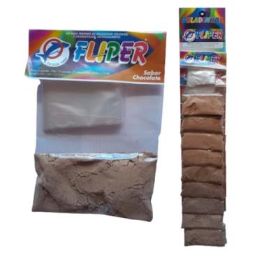 Imagem de Kit geladinho fliper cremoso 1 cartela 10 unidades chocolate
