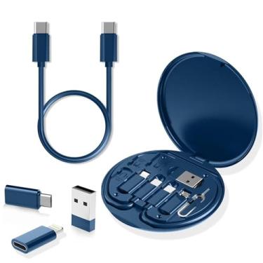 Imagem de Kit de cabo adaptador de carregamento multiUSB, USB C para caixa de adaptador de dispositivo iOS, conjunto de conversão A e tipo C para dispositivo macho/tipo C/iOS, transferência de dados