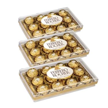 Imagem de Chocolate Bombom Ferrero Rocher 3 Caixas de 12 Unidades
