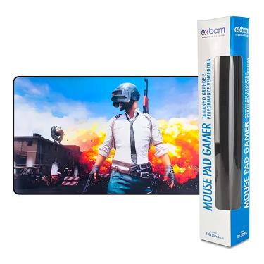 Imagem de Mouse Pad Gamer Extra Grande EXBOM 700x350x3mm PUBG
