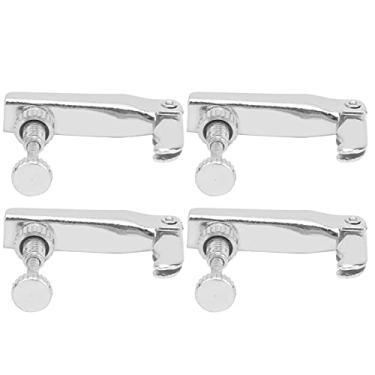 Imagem de Acouto 4 Unidades de Afinadores Finos Premium 3/4-4/4 Acessórios de Substituição de Cordas de Violino e Metal, Duráveis, Antiferrugem, Instrumentos de Cordas de Fácil Instalação (Prata)