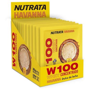 Imagem de W100 Whey - 12 Sachês 30g Dulce de Leche Havanna - Nutrata-Unissex