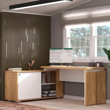 Imagem de Escrivaninha Tampo Tamburato Olmo Branco Smt Tok Arty Olmo Branco - MI