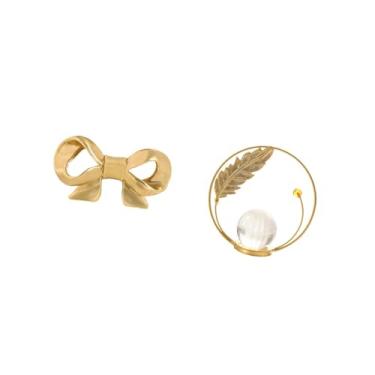 Imagem de Fenteer Puxador de Móveis Escultura em Metal com Laço E Bola de Cristal para Mesa, Armário, Cozinha, Banheiro, Quarto, Sala de Estar E Escritório