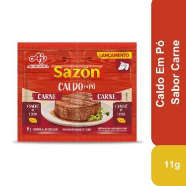 Imagem de Caldo em pó SAZÓN Envelope Sabor Carne 11g - AJINOMOTO