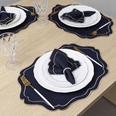 Imagem de Kit 12 Peças Mesa Posta 6 Lugares com Sousplat e Jogo Americano Realez