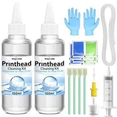 Imagem de Spaceink Kit de limpeza de cabeça de impressão 200 ml para impressora Epson, kit de limpeza de impressora para HP, kit de limpeza de cabeça de impressão para Canon, kit de limpeza de bocal de