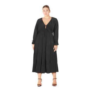 Imagem de City Chic Vestido feminino plus size - Freya Stella, Preto, 52