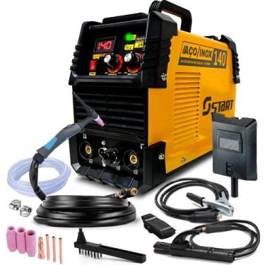 Imagem de Maquina Inversora De Solda Mma Max Tig Aço Inox 140a Start + Acessório