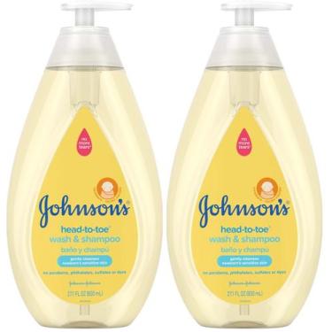 Imagem de Sabonete e shampoo para bebês Johnson's da cabeça aos pés sem lágrimas