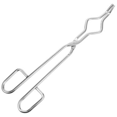 Imagem de NAMOARLY Pinças de aço inoxidável para cadinho de laboratório com grampos fortes