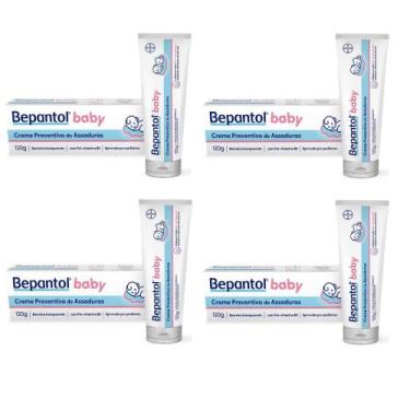 Imagem de Kit 4 Creme para Assaduras Bepantol Baby 120g Cada