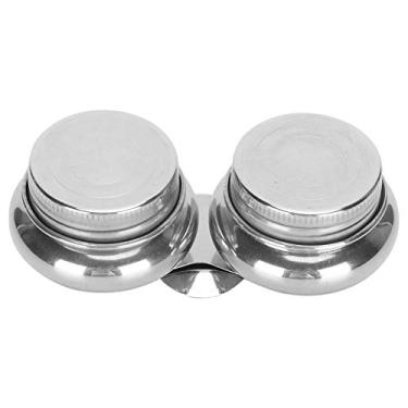 Imagem de Fafeicy Pote Recipiente para Pintura a óleo, Copo de Paleta de Concha Dupla de Aço Inoxidável Com Tira de Vedação de Borracha, Materiais de Arte de 11 Cm X 4 Cm para Tintas Aquarela a óleo