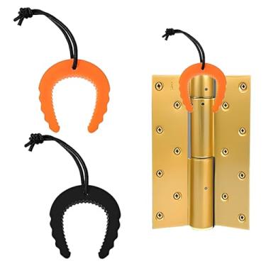 Imagem de KMYZQDV 2 peças de cunha de calço de porta tática ferramenta de emergência para primeiros socorristas bombeiro policial acessórios laranja preto batente de porta para controle de entrada