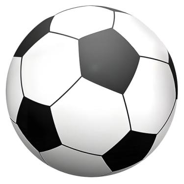 Imagem de Bola de futebol de praia inflável Mammoth, preto e branco, 150 cm, PVC resistente para diversão ao ar livre, ideal para escolas, festas e eventos atléticos