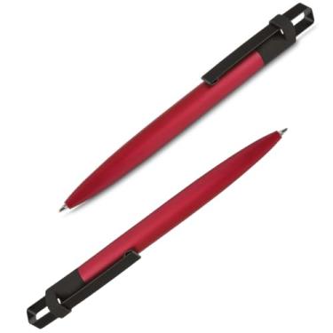 Imagem de Caneta Esferográfica de Metal, Azul, Corpo em Papel Reciclado, Kit com 2 Unidades, para Uso Profissional e Escolar, 15 x 3 x 15 cm (Preto e Verde)