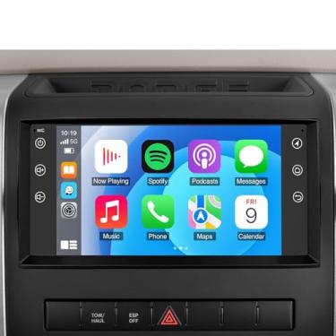 Imagem de Tela CarPlay sem fio de 17 polegadas para carro (2 GB de RAM, 32 GB de ROM) – Android Auto e Apple CarPlay, Dashcam, navegação GPS – Compatível com Jeep Split Screen, Dual USB