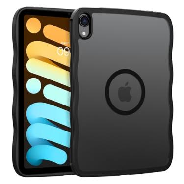 Imagem de GUAGUA Capa magnética para iPad mini 7 A17 Pro, iPad mini, 7ª/6ª geração (2024/2021), moldura ondulada antiderrapante com suporte para lápis, capa fina à prova de queda de luz para iPad mini 7ª/6ª