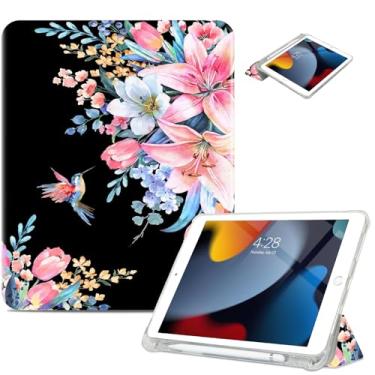 Imagem de Vimorco Capa para iPad 9ª/8ª/7ª geração, 10,2 polegadas, capa para iPad Pro de 10,5 polegadas, suporte para lápis/2 suportes de visualização/suporte de digitação/fina para iPad Pro 10,5, capa para