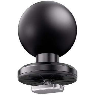 Imagem de VAZESWIN Bola de trilha de 3,8 cm com acessório de parafuso T, base de montagem em trilho de liga de alumínio para barco de caiaque, compatível com suportes RAM tamanho C, braço de soquete duplo, bola