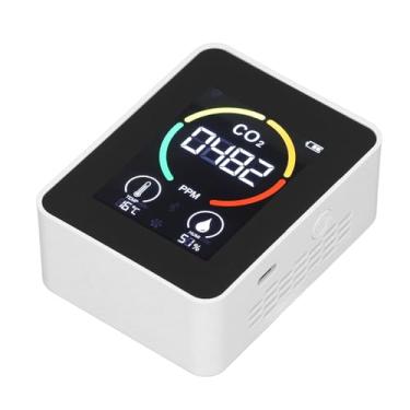 Imagem de RiToEasysports Detector de Co2 Com Display Em Tempo Real, Sensor Semicondutor de Precisão de Faixa 400-5000ppm de 1ppm para Laboratório de Depósito Com Efeito de Estufa (#12)