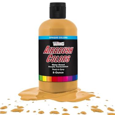 Imagem de US Art Supply 473 ml Pincel de ar fino para reduzir tinta de aerógrafo para todas as tintas acírlicas, Ochre, 8-Ounce, 1