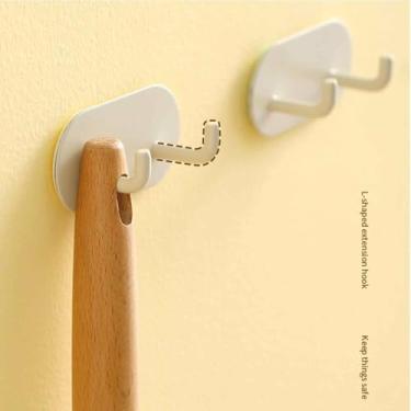 Imagem de Ganchos de parede resistentes, ganchos de parede para pendurar cozinha, banheiro, quarto, ganchos de ferro sem pregos para organizar lenço de gravata de armário