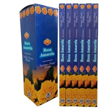 Imagem de Incenso Indiano Sac Rosa Amarela Cx.6un.8v.
