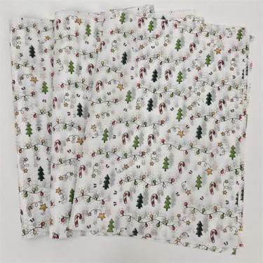 Imagem de 10 folhas de papel de seda de Natal (50 x 35 cm) - Embalagem protetora leve com estampas de tema de férias, ideal para embrulhar presentes, luzes e decoração sazonal (luzes de Natal - 10 peças)