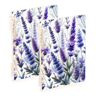 Imagem de Burbuja Cadernos com nome, papel pautado universitário A5 com 60 folhas, fichário para escritório, 2 unidades